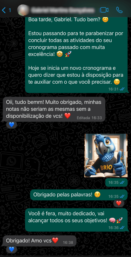 Depoimento de aluno que ama a Brio